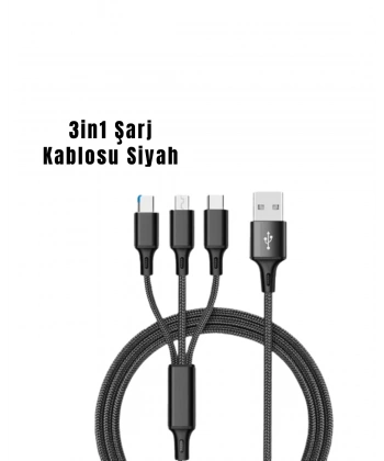 3’ü 1 Arada Hızlı Şarj Kablosu