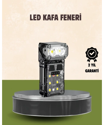 3’ü 1 Arada LED Far Şarj Edilebilir Sensörlü Manyetik 10 Saat Kullanım