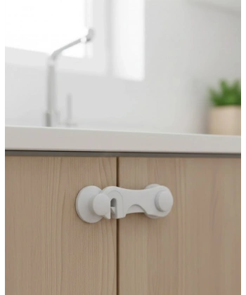 4 Adet Bebek Güvenlik Dolap Kilidi Çift Taraflı Bantlı Kolay Montajlı Emniyet Seti