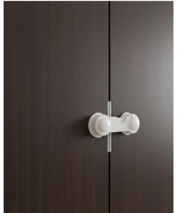 4 Adet Bebek ve Çocuk Koruyucu Dolap Kilidi Vida Gerektirmeyen Güvenlik Seti