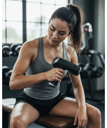 4 Başlıklı Darbeli Şarjlı Masaj Aleti Tabancası Kablosuz