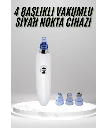 4 Başlıklı Pilli Vakumlu Siyah Nokta Temizleyici Akne Ve Sivilce Önleyici