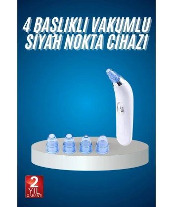 4 Başlıklı Vakumlu Siyah Nokta Ve Yüz Temizleme Cihazı