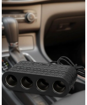 4 Çakmak Girişli Araç Çoklayıcı Type C ve USB Destekli Güvenli Güç Dağıtıcı