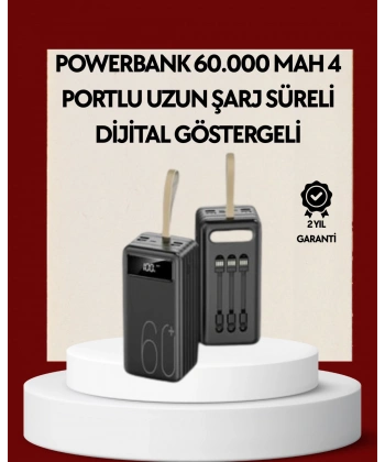 4 Çıkışlı Hızlı Şarj Destekli Powerbank