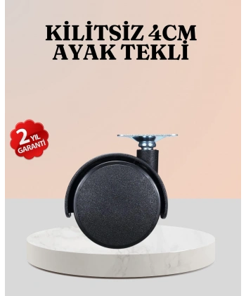 4 cm Çap Kilitsiz Tekerlek Ayağı Tekli Hafif Mobilyalar İçin
