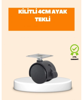 4 cm Kilit Mekanizmalı Mobilya Ayağı Tekli