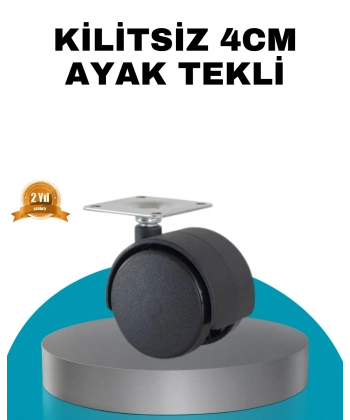 4 cm Kilitsiz Masa Ayağı Tekli Sessiz ve Akıcı Hareket