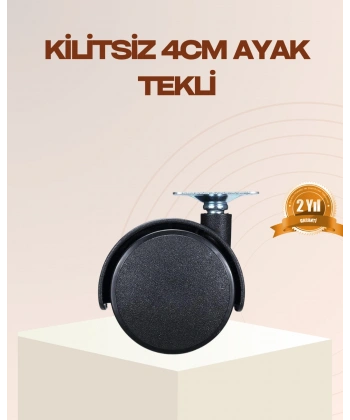 4 cm Kilitsiz Mobilya Ayağı Tekli Kolay Dönen Masa ve Sehpa Ayağı