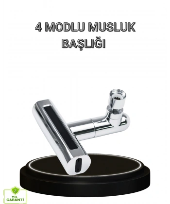 4 Fonksiyonlu Musluk Başlığı 360 Derece Dönebilen ve Su Tasarruflu