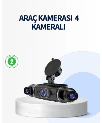 4 Kameralı Araç İçi Kamera 1080P GPS Takip WiFi Gece Görüşlü