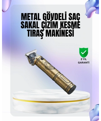 4 Kılavuz Taraklı Profesyonel Saç ve Sakal Kesme Makinesi
