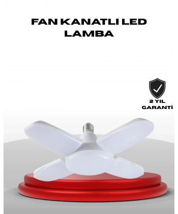 4 Kollu Katlanır Pervane LED Ampül 60 Watt Yüksek Aydınlatma ve Enerji Tasarrufu