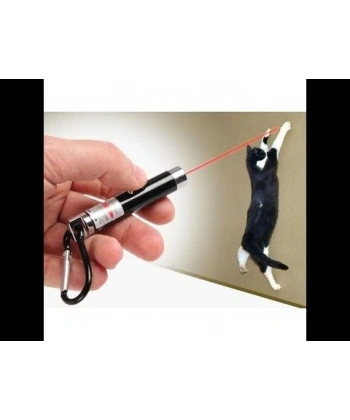 4 Yedek Başlıklı Pilli Kedi Oyuncağı Lazer Anahtarlık