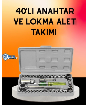 40 Parça Cırcır Lokma Anahtar Seti Profesyonel Kullanım