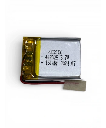 Sertec 402025 3.7V 150 MAh Li-Polymer Pil (Devreli/1.5A)