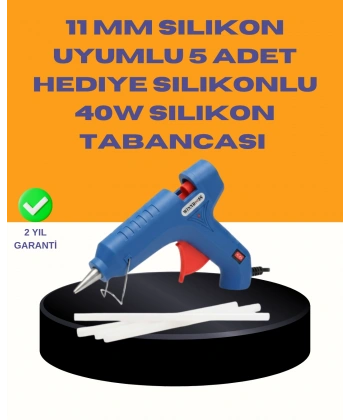 40W Sıcak Mum Silikon Tabancası 5 Silikon Hediyeli Hızlı Yapıştırma