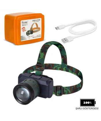 4200 LÜMEN ŞARJLI SENSÖRLÜ GÖSTERGELİ KAFA LAMBASI WATTON WT-719