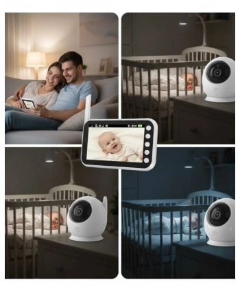 4.5 İnç Ekranlı Gece Görüşlü Bebek Kamerası ve Monitörü
