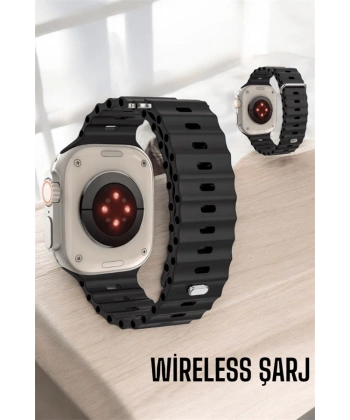 45 MM Gri Kasa Ultra Akıllı Saat Sesli Görüşme, Sağlık Takibi, Suya Dayanıklı