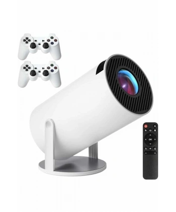 4K Wireless Çift Kollu Kumandalı Oyun Projeksiyonu Retro Video Oyunu