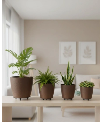 4LÜ VAZO KAHVERENGİ