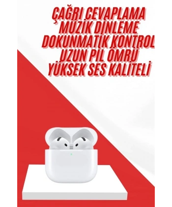 4.Nesil Bluetooth Kulaklık Yüksek Ses Kaliteli Dokunmatik Kontrol Özellikli