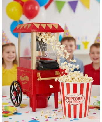 5 Dakikada Popcorn Hazırlayan Yağsız Patlatma Makinesi