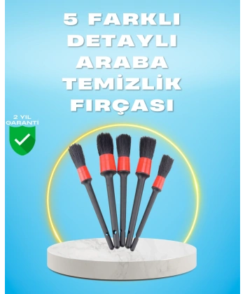 5li Araba Temizlik Fırçaları-Farklı Boyutlu Fırçalarla Derinlemesine Temizlik