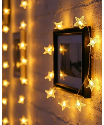 5 Metre 20 Yıldızlı LED Işık Zinciri Daylight Beyaz Salon ve Oda Dekoru