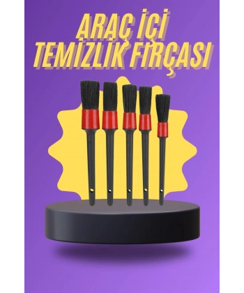 5 Parça Araç İçi Temizlik Fırçası Araç İçi-Dışı Temizleme Fırça Seti