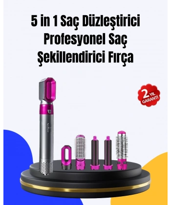 5 Parça Saç Şekillendirme Seti Düzleştirme Dalga ve Bukle Yapma