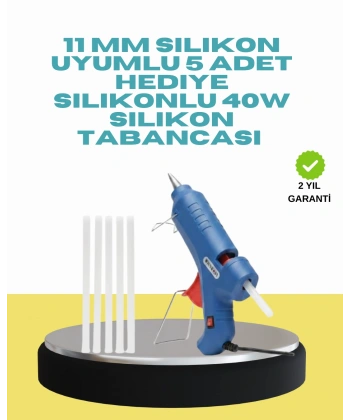 5 Silikon Hediyeli 40W Silikon Tabancası Ev ve Hobi Kullanımı