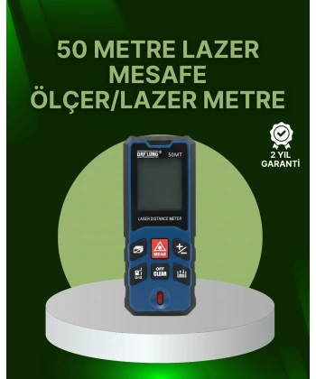 50 Metre Lazer Mesafe Ölçer Profesyonel Dijital Ölçüm Cihazı