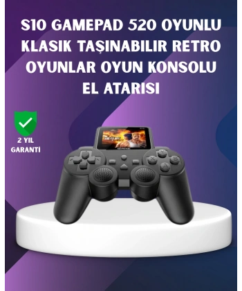 500 Dahili Oyunlu Taşınabilir Retro El Konsolu-2.4 inç Renkli Ekranlı