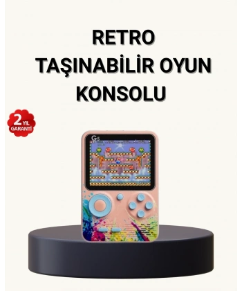 500 Klasik Oyunlu Retro Oyun Konsolu Taşınabilir ve TV Bağlantılı