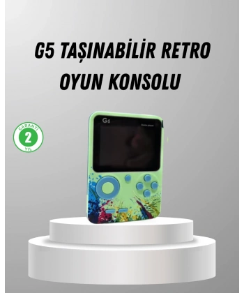 500 Oyunlu G5 Retro Mini Oyun Konsolu 3 İnç Ekran ve AV TV Desteği