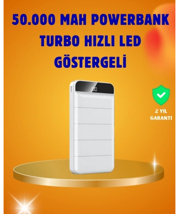 50000mAh LED Göstergeli Taşınabilir Şarj Cihazı