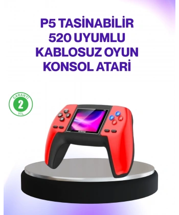 520 Klasik Oyunlu P5 Retro Elde Taşınabilir Konsol