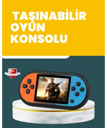 520 Oyunlu Mini Oyun Konsolu AV Çıkışlı HD LCD Ekranlı