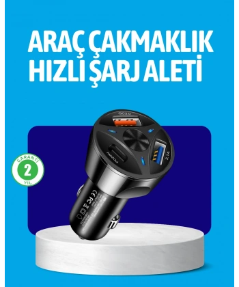 55W Güçlü Araç Şarj Cihazı Power Delivery Destekli