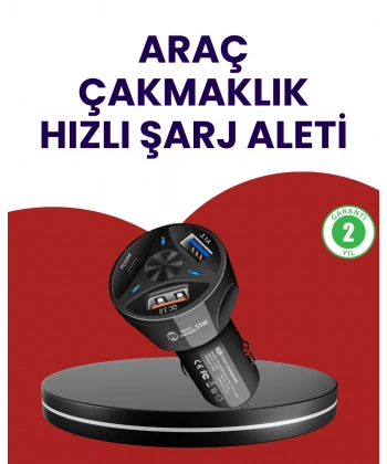 55W PD ve Quick Charge 3.0 Destekli Polygold Araç Şarj Adaptörü