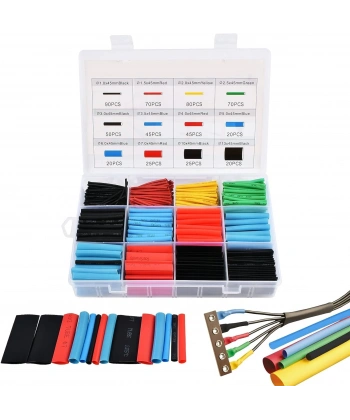 560 Parça Makaron Seti Kapaklı Kutulu Kablo Birleştirme Koruyucu Sıcaklıkla Daralan Makaron Set