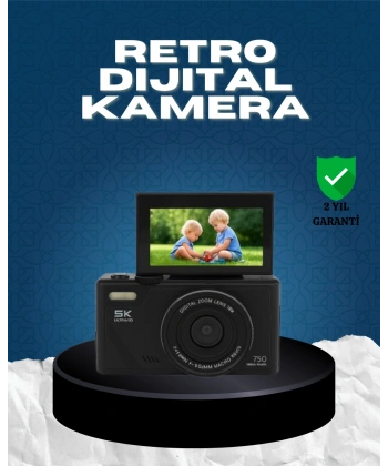 5K UHD Dijital Kamera 75MP Sensör 18x Zoom Stabilizasyonlu