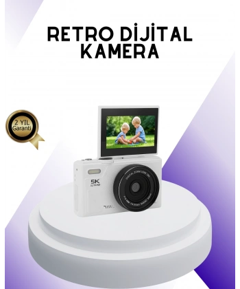 5K UHD Dijital Kamera WiFi Bağlantılı Otofokus 18x Zoom Taşınabilir