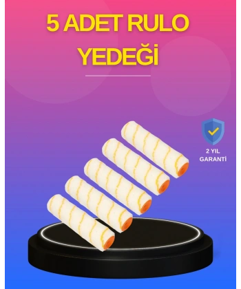 5’li Detay Boya Rulo Takımı Pürüzsüz Yüzey İçin İdeal