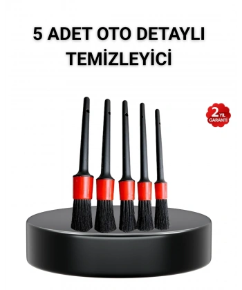 5’li Detay Temizlik Fırçası Seti Araç İç Dış Jant Motor Çok Amaçlı