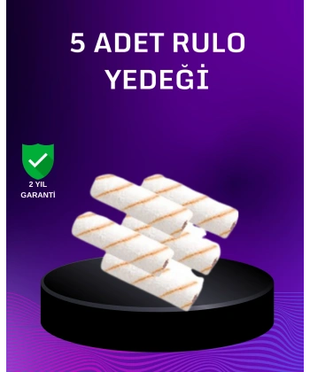 5’li Mini Rulo Boya Seti Duvar Tavan Emülsiyon Uygulama