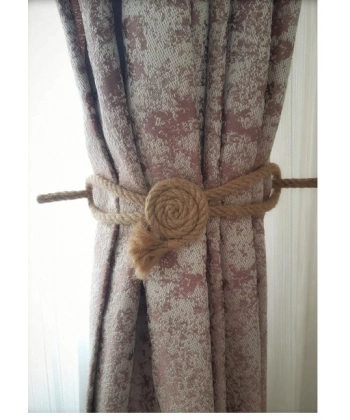 6 Adet Fon Perde Aksesuarı Braçol Tül Perde Tutacağı Perde Süsü Spiral Jüt Halat Estetiği