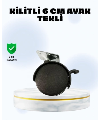 6 cm Kilitli Tekerlek Ayak Tek Adet